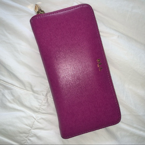 Purple Lauren Ralph Lauren long zip wallet - Picture 8 of 8